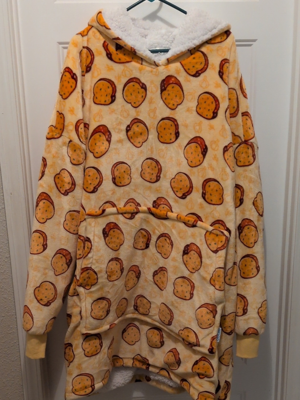 The Oodie Oversized Garlic Bread Plush Fleece Hoodie Blanket - One Size OSFM